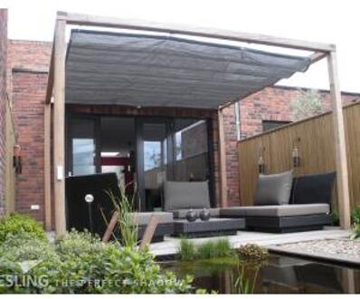 Pergola "wall 1" 200 x 500 cm, Antraciet