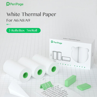 PeriPage 56x30mm 10 Years White Thermal Paper Note Recording Paper For Thermal Pocket Mini Printer A6 A8