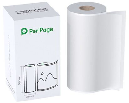 Peripage 56X30Mm/77X30Mm Translucent Foto Sticker Bpa-vrij Zelfklevend Thermisch Papier Roll sticky Papier Waterdicht Voor Peripage 56 x 30mm