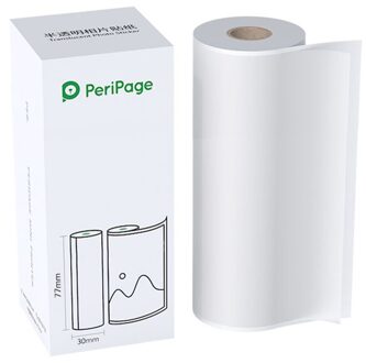 Peripage 56X30Mm/77X30Mm Translucent Foto Sticker Bpa-vrij Zelfklevend Thermisch Papier Roll sticky Papier Waterdicht Voor Peripage 77 x 30mm
