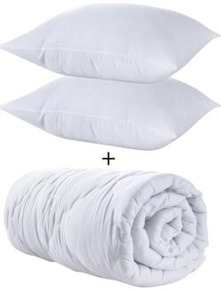Perlehome Dubbele Persoonlijkheid Silicon Quilt Set + 2 Kussen Zachte Comfortabele Flexibele Dubbele Dekbed Set