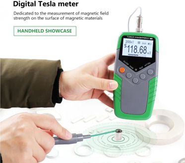 Permanent Magnet Gauss Meter Handheld Digital Tesla Meter Magnetic Flux Meter Surface Magnetic Field Test 5% 2% 1% Accuracy