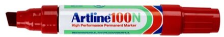 Permanent marker Artline 100 rood Wit