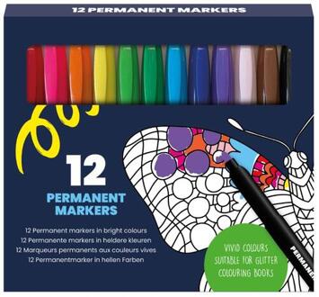 Permanent Markers - Set van 12 stuks multi