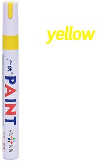 Permanente Waterdicht Glas Olie Art Marker Verf Pen geel
