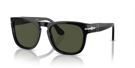Persol Black/Green Sunglasses Persol , Black , Unisex - 51 MM