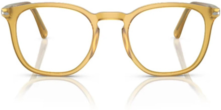 Persol Iconische makkelijk te dragen Panthos bril met Flex-scharnieren Persol , Yellow , Unisex - ONE Size