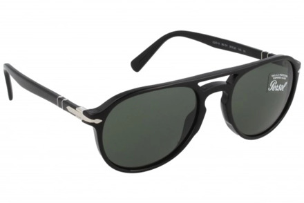 Persol Iconische zonnebril met 2 jaar garantie Persol , Black , Unisex - 55 MM