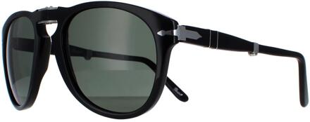 Persol rond heren zwart groen gepolariseerde zonnebril - One Size
