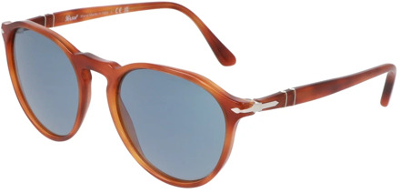 Persol Ronde Frame Zonnebril Persol , Yellow , Unisex - 53 MM