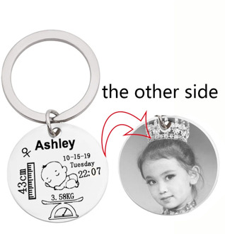 Personalized Baby Keychain Engraving Name Gender Symbol Date Of Birth Height Of Weight For Newborns Baby Customized Key Chain