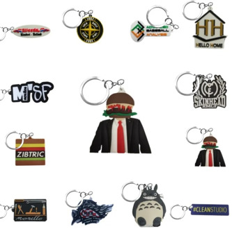 Personalized Custom Soft PVC Keychain Business Logo Customized Well Made PVC Key Chain Your Own Design Key Ring for Wholesale