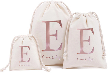 Personalized Initial Christmas Bag Kids Christmas Sack Gift Bag Custom Name New Year Xmas Presents Bag Santa Sack Drawstring Bag