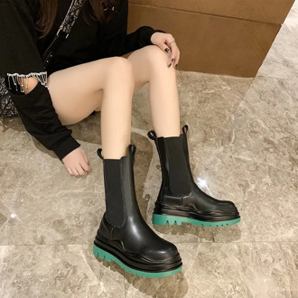 Personalized motorcycle boots 2020 spring and autumn new style joker thick heel skinny boots fashion Martin boot woman X537