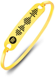 Personalized Music Spotify Scan Code Cuff Bangle For Women Stainless Steel Bracelet Custom Laser engraving Spotify Code Jewelry