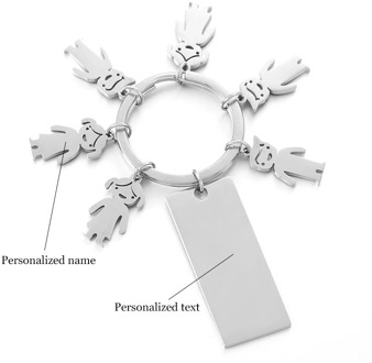 Personalized Name Keychain for Women Men Gold Silvery Color Stainless Steel Custom Nameplate Keyring Family Key Ring Accessories