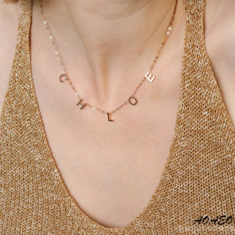 Personalized Name Necklace for Women Initials Necklace Custom Letter Necklace Birthday Gift for Her Couple name necklace Baby Gi