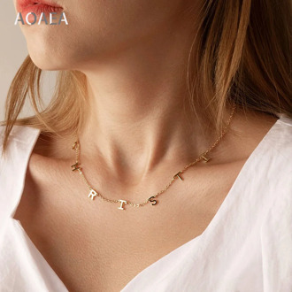 Personalized Name Necklace for Women Initials Necklace Custom Name Necklace Personalized Name Jewelry Kids name Custom Letter Ne