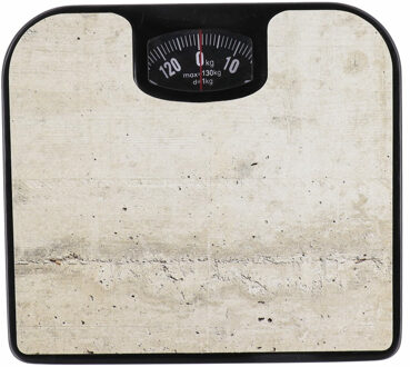 Personen weegschaal - beton look - kunststof - 27 x 24 cm - personenweegschalen