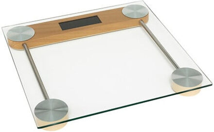 Personen weegschaal - glas - 28 x 28 cm - weegschalen
