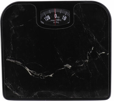 Personen weegschaal - marmer look - kunststof - 27 x 24 cm - personenweegschalen