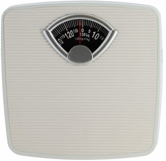 Personen weegschaal - wit - 27 x 27 cm