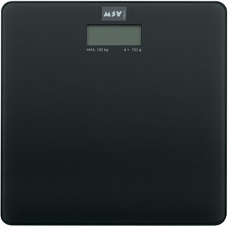 Personen weegschaal - zwart - glas - 30 x 30 cm - digitaal - Weegschalen