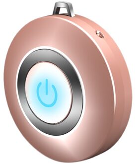 Persoonlijke Luchtreiniger Ketting, Usb Draagbare Luchtreiniger, Wearable Mini Negatieve Ionen Luchtverfrisser, geen Straling Laag Geluidsniveau roos goud
