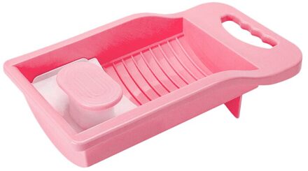 Persoonlijke Ondergoed Wasbord Alle-In-Een Washbath Antislip Wasserij Accessoires Kleren Wassen Cleaning Tools Plastic roze