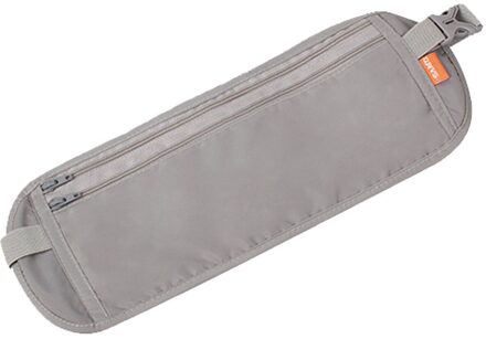 Persoonlijke Taille Tas Sport Outdoor Running Reizen Anti-Diefstal Portemonnee Onzichtbare Taille Tas Paspoort Zak Multifunctionele Document tas grijs