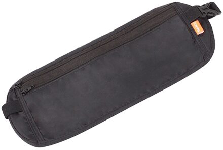 Persoonlijke Taille Tas Sport Outdoor Running Reizen Anti-Diefstal Portemonnee Onzichtbare Taille Tas Paspoort Zak Multifunctionele Document tas zwart