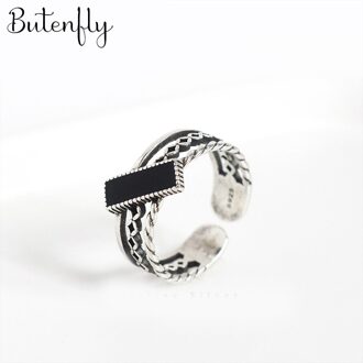 Persoonlijkheid Bohemian Vintage Zwarte Ringen Voor Vrouwen Mannen Vintage Ringen Gothic Sieraden Valentines