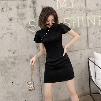 Persoonlijkheid Nationale Mode Korte Cheongsam Jurk Draak Party Qipao Gothic Streetwear Vestidos Aziatische Kleding Kawaii Meisjes XL