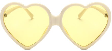 Perzik Hartvormige Mode Serie Vrouwen Zonnebril En Zonnebril Zonnebril Voor Vrouwelijke Oculos Lunet De Soleil Femme #3 geel