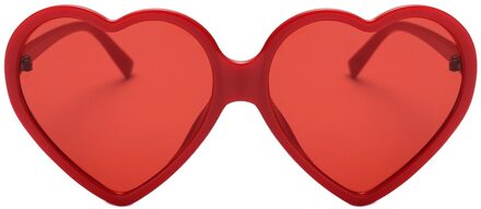 Perzik Hartvormige Mode Serie Vrouwen Zonnebril En Zonnebril Zonnebril Voor Vrouwelijke Oculos Lunet De Soleil Femme #3 rood