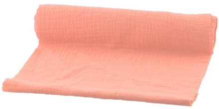 Perzik Wafelkatoenen Tafelloper (3m) Roze, Oranje
