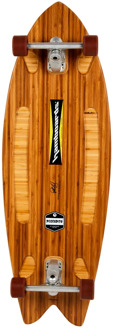 Pescadito Bamboo Carving 43" - Longboard Complete