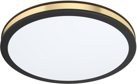 Pescaito Plafond- en Wandlamp - LED - Ø 28 cm - Zwart/Wit/Goud