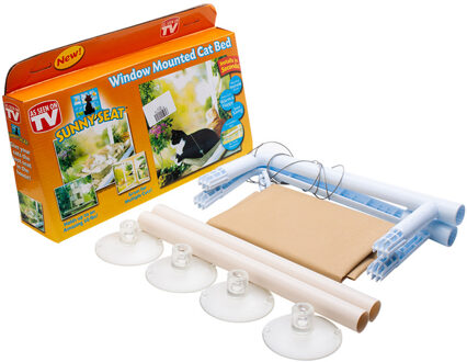 Pet Beds Zachte Huisdier Opknoping Bedden Lager 20Kg Kat Sunny Window Seat Mount Huisdier Kat Hangmat Leuke Comfortabele Kat huisdier Bed Plank Zetel met origineel doos