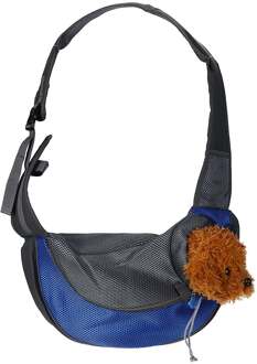 Pet Carrier Sling Rugzak Kat Puppy Travel Tote Vouwen Enkele Schoudertas blauw / S
