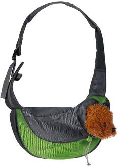 Pet Carrier Sling Rugzak Kat Puppy Travel Tote Vouwen Enkele Schoudertas groen / S