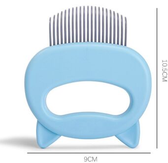 Pet Cat Comb Long Haired Short Haired Dog Dog Comb Hair Brush Puppies Kitten Comb Hair Shell Comb Pet Supplies blauw