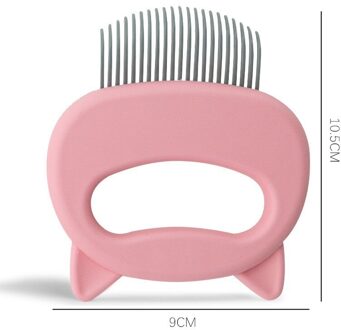 Pet Cat Comb Long Haired Short Haired Dog Dog Comb Hair Brush Puppies Kitten Comb Hair Shell Comb Pet Supplies roze