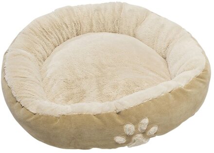 Pet Comfort Hondenmand/hondenkussen - huisdieren - rond - dia 58 cm - beige - polyester
