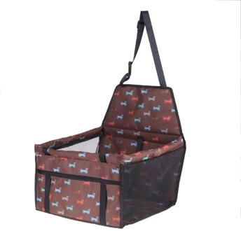 Pet Dog Car Carrier Seat Bag Waterdichte Mand Vouwen Hangmat Pet Carriers Tas Voor Kleine Kat Honden Veiligheid Reizen Mesh licht bruin