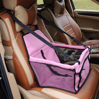 Pet Dog Carrier Car Seat Cover Waterdicht Hond Mand Vouwen Kat Hangmat Pet Carriers Zak Auto Reizen Hond Zak Voor kleine Honden Katten Roze