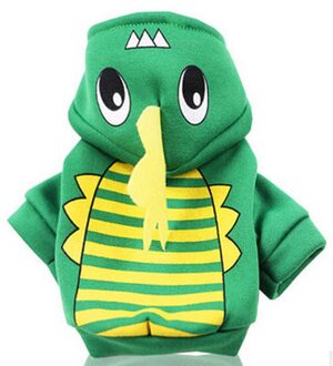 Pet Dog Kleding Winter Warm Dinosaurus Print Kapmantel Jassen Kat Kleding Hond Tops Huisdieren Producten Chihuahua Pug Outfits Perro @ 5 XS