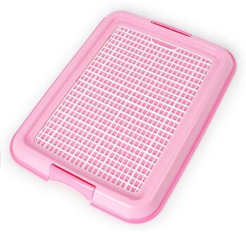 Pet Dog Mesh Hond Wc Pee Pad Lade Kat Mat Huisdier Potje Wc Puppy Pee Training Schoon Toilet Voor Honden hars Huisdier Puuy Pad roze