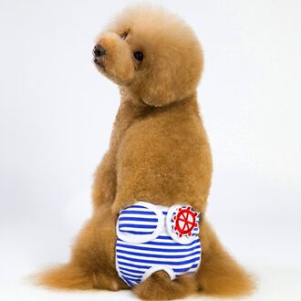 Pet Dog Physiological Underpants Reusable Diapers for Dogs Underwear Briefs Washable Shorts Panties Menstruation Female Dog Blauw / L