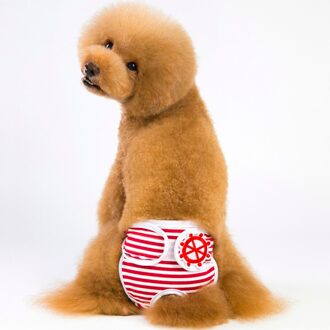 Pet Dog Physiological Underpants Reusable Diapers for Dogs Underwear Briefs Washable Shorts Panties Menstruation Female Dog Rood / M